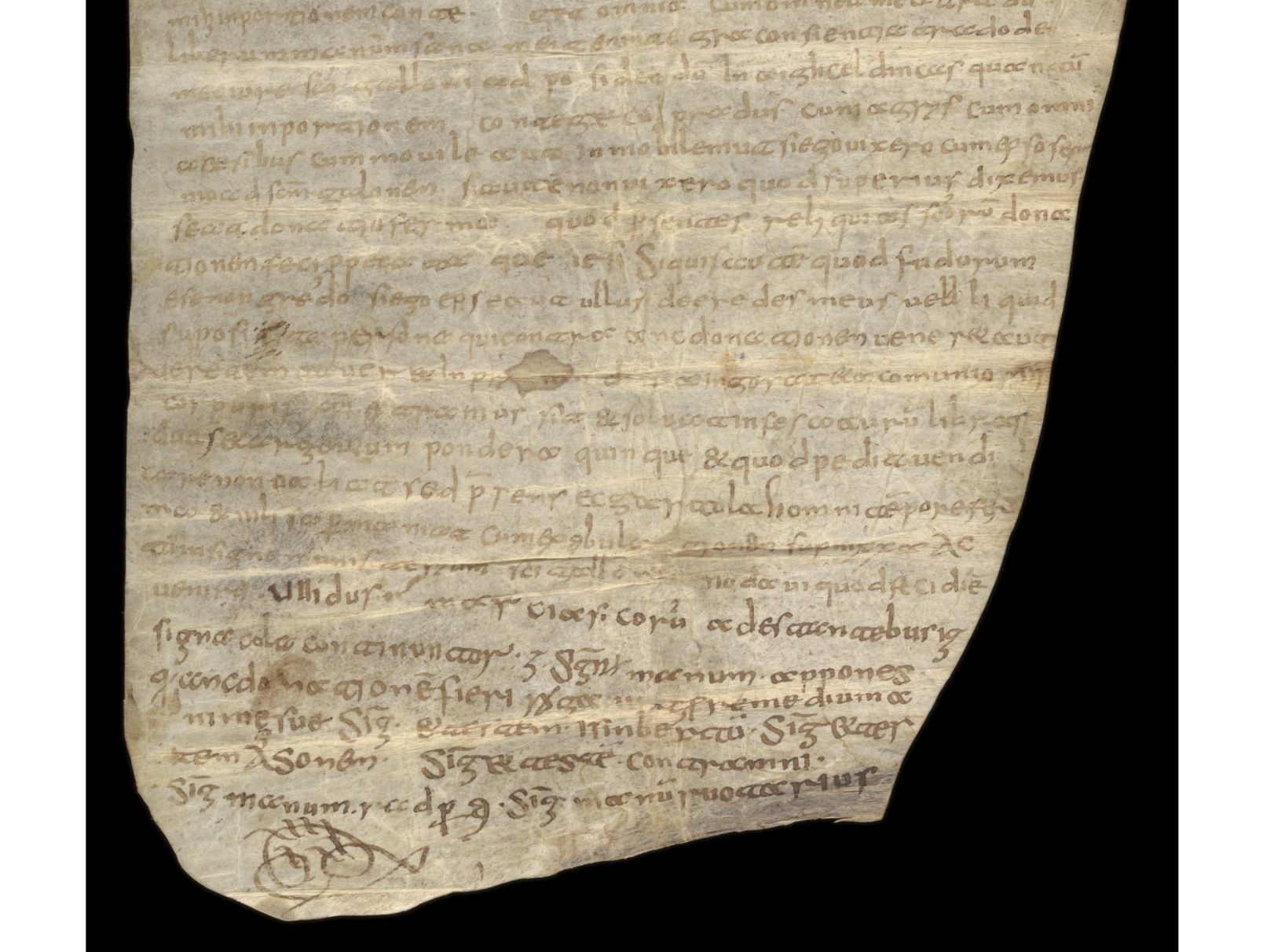 Strona dokumentu z archiwum opactwa w Sankt Gallen