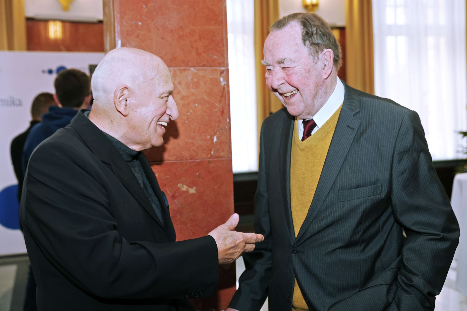 Former NCU rectors: prof. dr hab. Jan Kopcewicz and prof. dr hab. Stanisław Dembiński