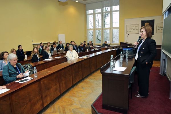 Międzynarodowe warsztaty naukowe New Institutionalism Workshop (31.03.2023) [fot. Andrzej Romański] Kliknij, aby powiększyć zdjęcie