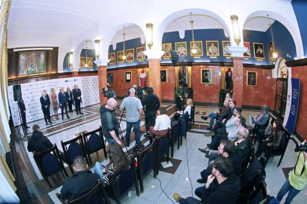 Konferencja prasowa nt finansowania ministerialnego (Collegium Maximum, 2.12.2024) [fot. Andrzej Romański] Kliknij, aby powiększyć zdjęcie