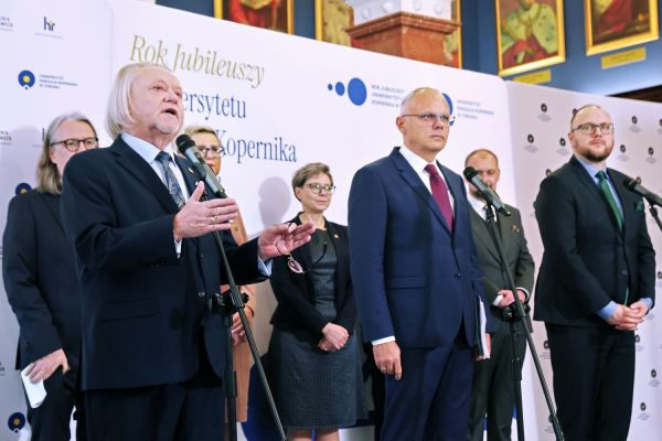 Konferencja prasowa nt finansowania ministerialnego (Collegium Maximum, 2.12.2024) [fot. Andrzej Romański] Kliknij, aby powiększyć zdjęcie