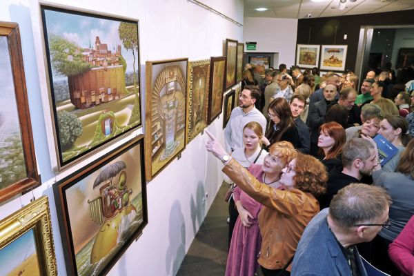 Wernisaż wystawy "Wyśniony Świat" Jacka Yerki  (Od Nowa, 20.01.2025) [fot. Andrzej Romański] Kliknij, aby powiększyć zdjęcie