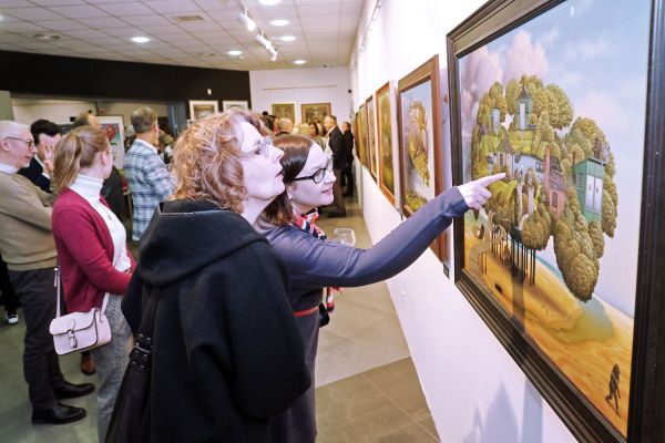 Wernisaż wystawy "Wyśniony Świat" Jacka Yerki  (Od Nowa, 20.01.2025) [fot. Andrzej Romański] Kliknij, aby powiększyć zdjęcie