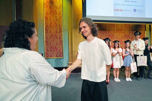 Zakończenie kursu "zerówka" Studium Kultury i Języka Polskiego dla Obcokrajowców [fot. Andrzej Romański] Kliknij, aby powiększyć zdjęcie