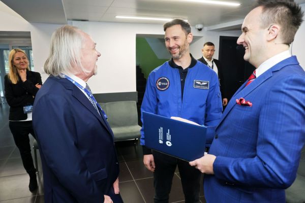 Astronauta Sławosz Uznański-Wiśniewski na UMK (Aula UMK, 20.11.2025) [fot. Andrzej Romański] Kliknij, aby powiększyć zdjęcie