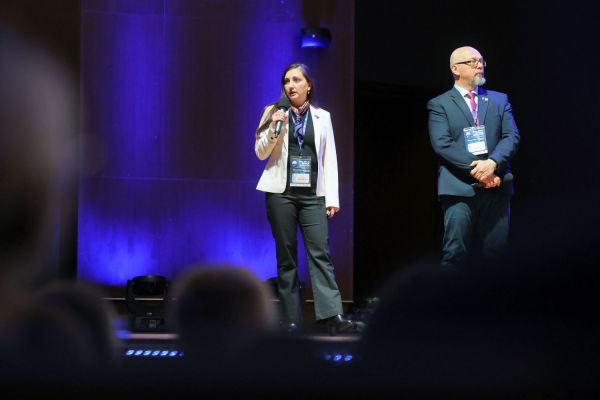 Astronauta Sławosz Uznański-Wiśniewski na UMK (Aula UMK, 20.11.2025) [fot. Andrzej Romański] Kliknij, aby powiększyć zdjęcie