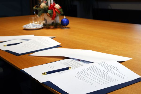 Podpisanie umowy z Siecią Badawczą Łukasiewicz [fot. Andrzej Romański] Kliknij, aby powiększyć zdjęcie