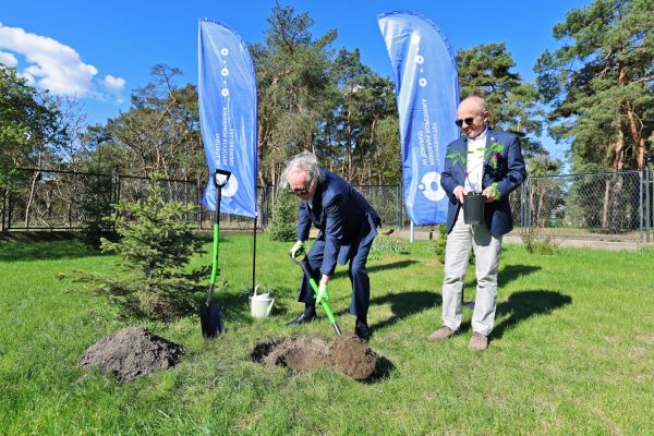 Sadzenie dębu w Kopernikańskim Ośrodku Integracji (29.04.2026) [fot. Andrzej Romański] Kliknij, aby powiększyć zdjęcie
