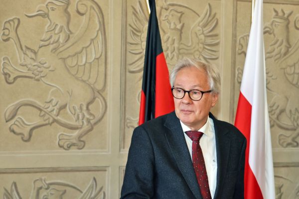 Wręczenie Orderu Zasługi Republiki Federalnej Niemiec prof. Leszkowi Żylińskiemu [Andrzej Romański] Kliknij, aby powiększyć zdjęcie