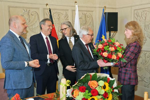 Wręczenie Orderu Zasługi Republiki Federalnej Niemiec prof. Leszkowi Żylińskiemu [Andrzej Romański] Kliknij, aby powiększyć zdjęcie
