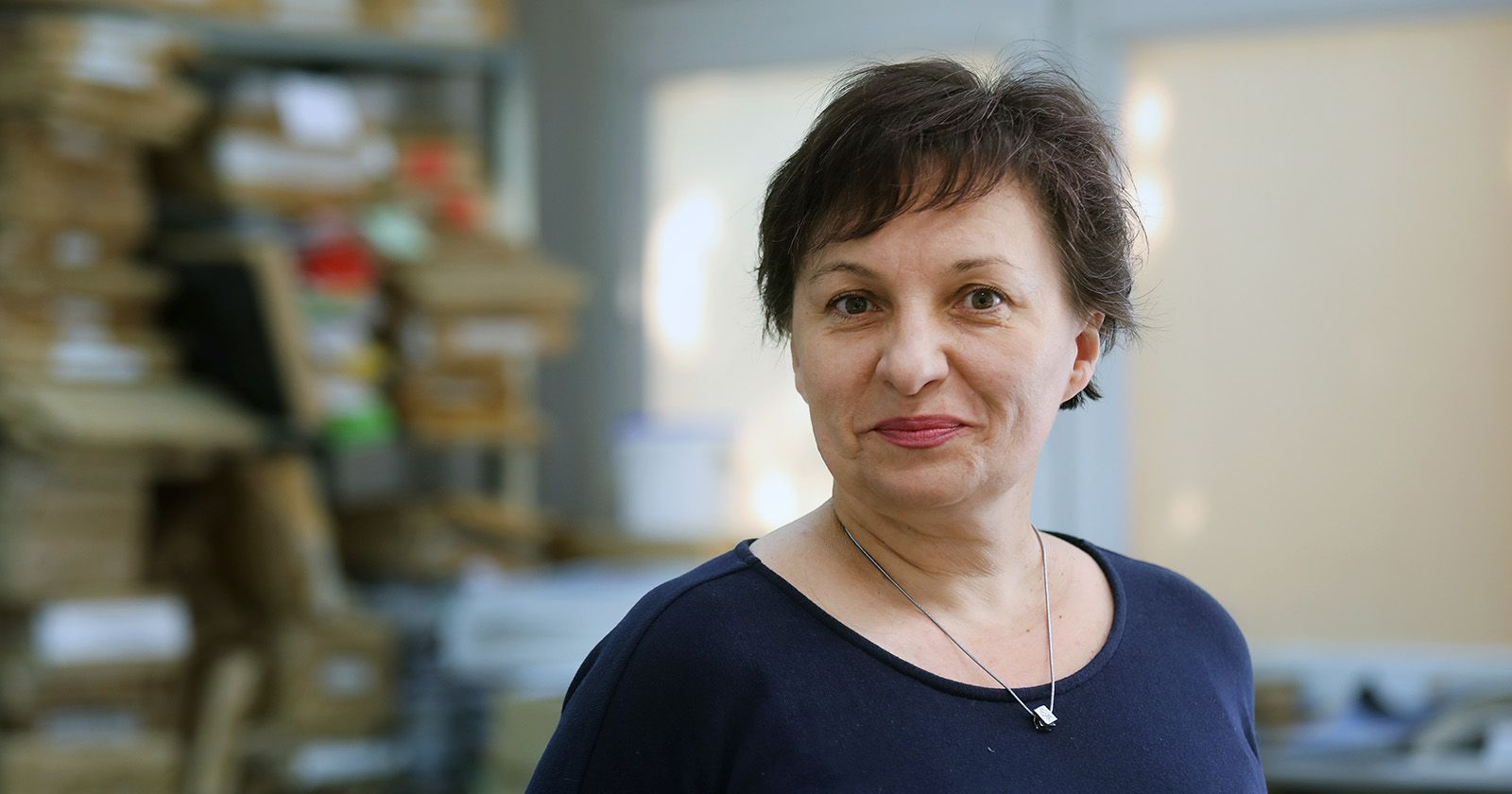 Prof. Lubow Żwanko przyjechała do Torunia z Państwowego Uniwersytetu Biotechnologicznego w Charkowie Zdjęcie portretowe prof. Lubow Żwanko